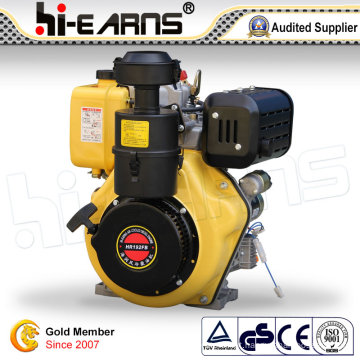 Motor diesel com cor amarela do eixo da ranhura (HR192FB)